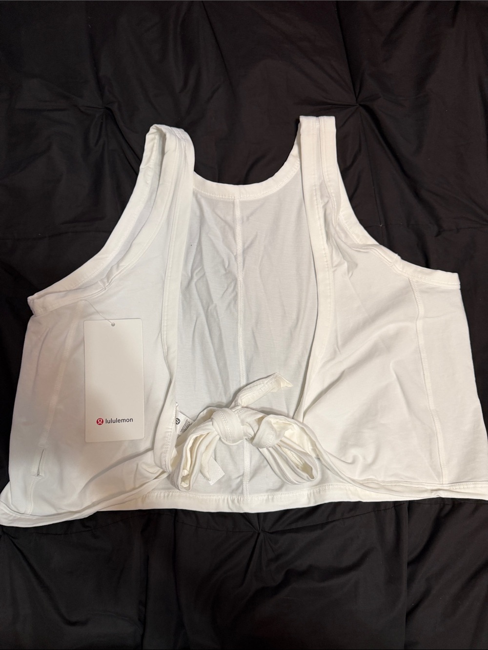 lululemon athletica White Tie-Back Racerback Sports Bra